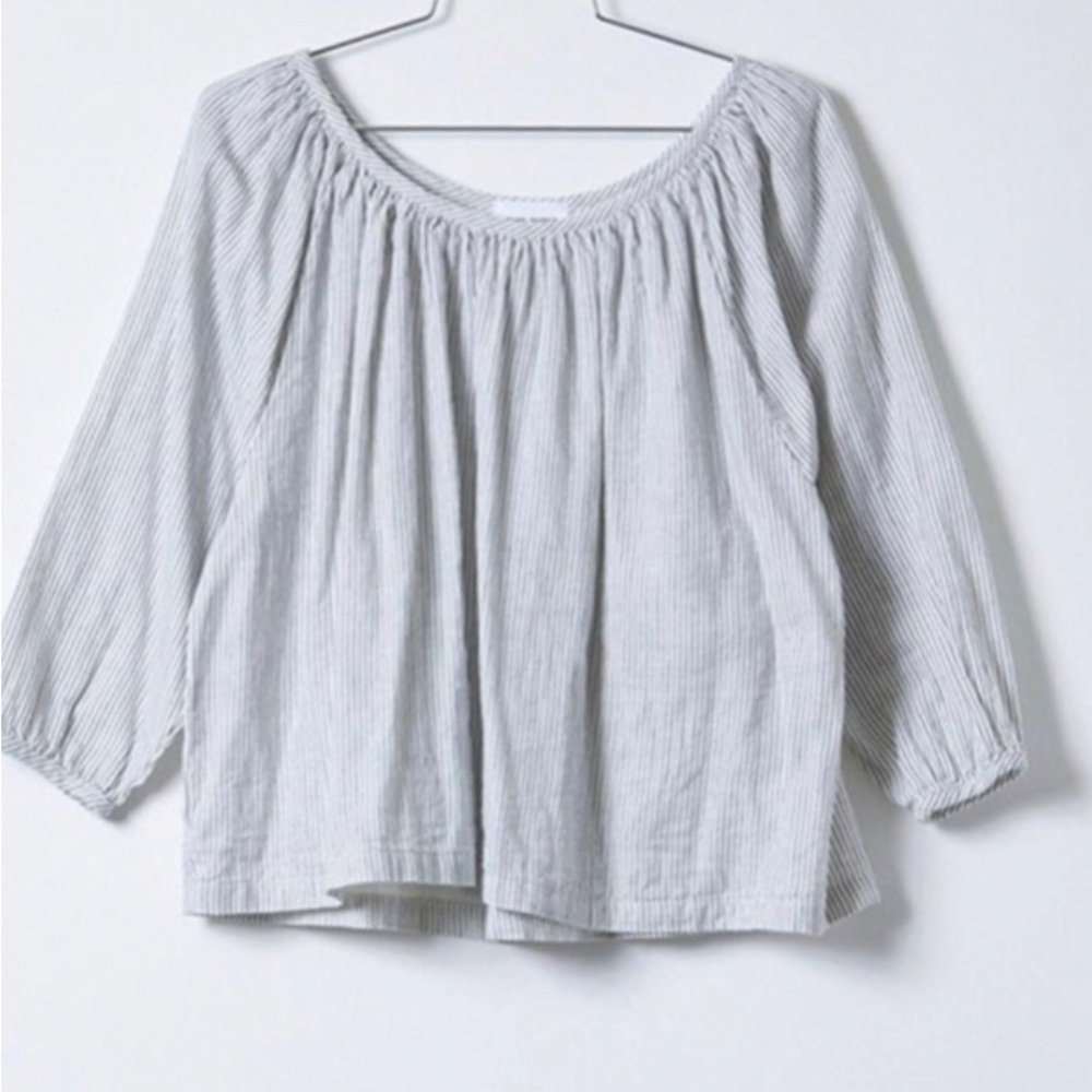Atelier Delphine Afton top- Stripe gauze Large